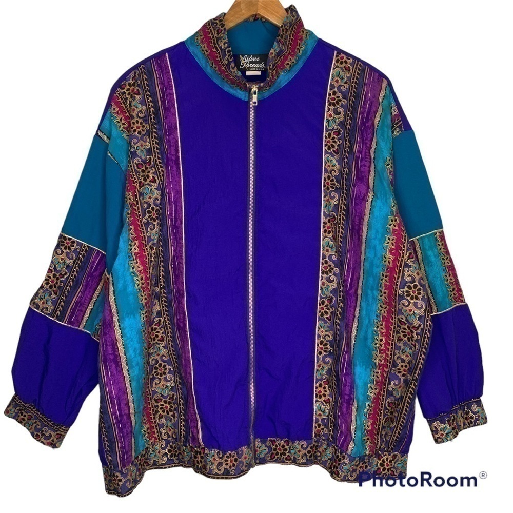 𝅺SUPER Vintage Funky Print Windbreaker